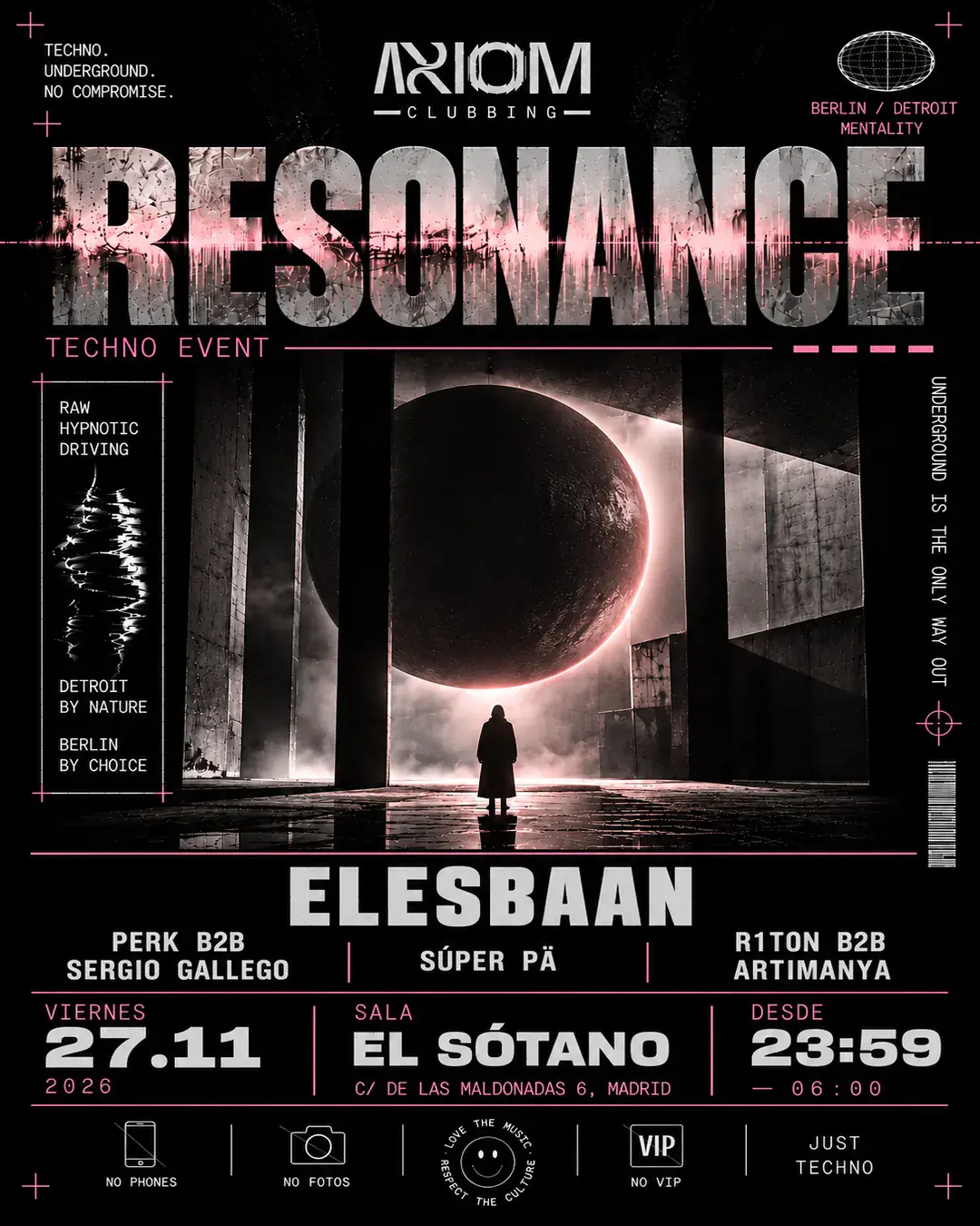 AXIOM CLUBBING: Elesbaan, Perk, SERGIO GALLEGO, R1TON, SÚPER PÄ and ARTIMANYA