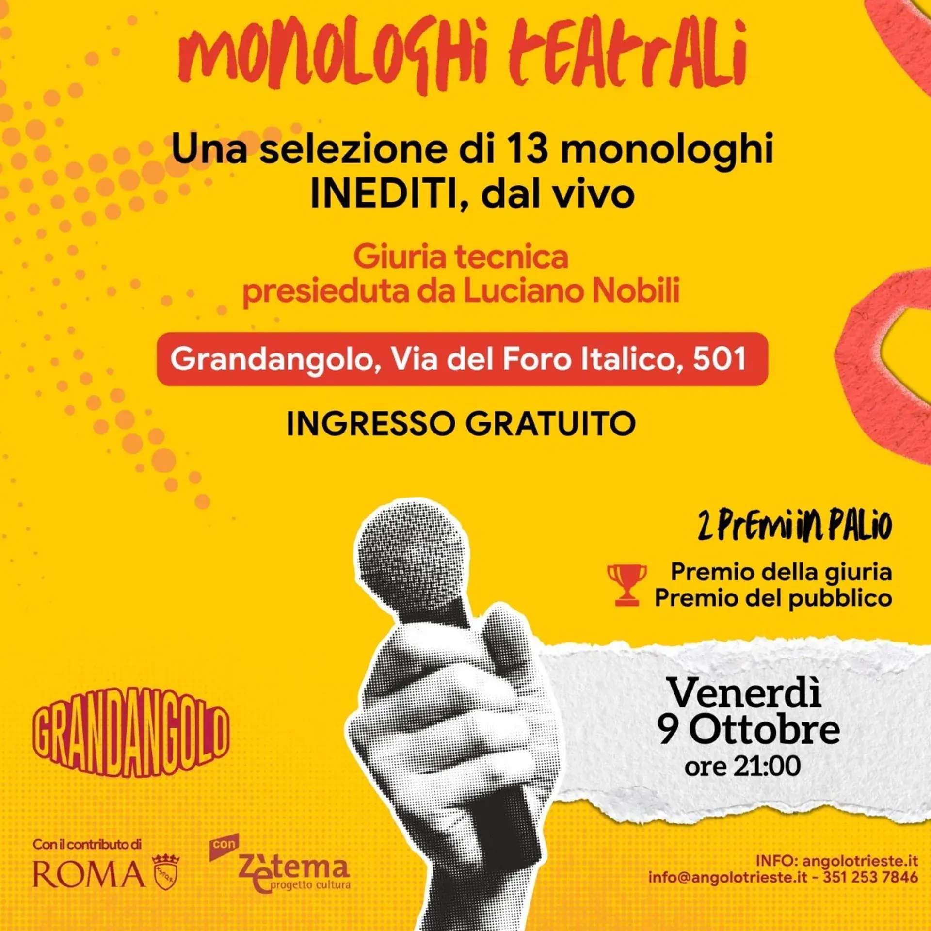 Concours de monologues théâtraux – L’Angolo Culturale