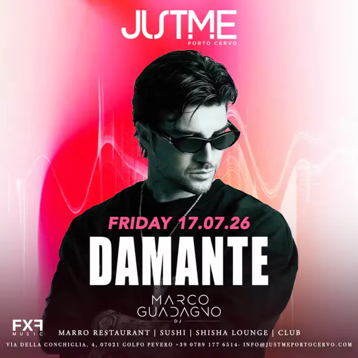 ANDREA DAMANTE - Vendredi au JUST ME de Porto Cervo