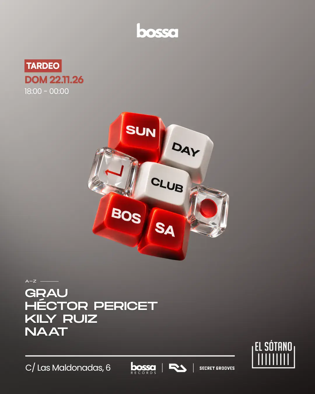 BOSSA TARDEO: Grau, Héctor Pericet, Kily Ruiz, NAAT