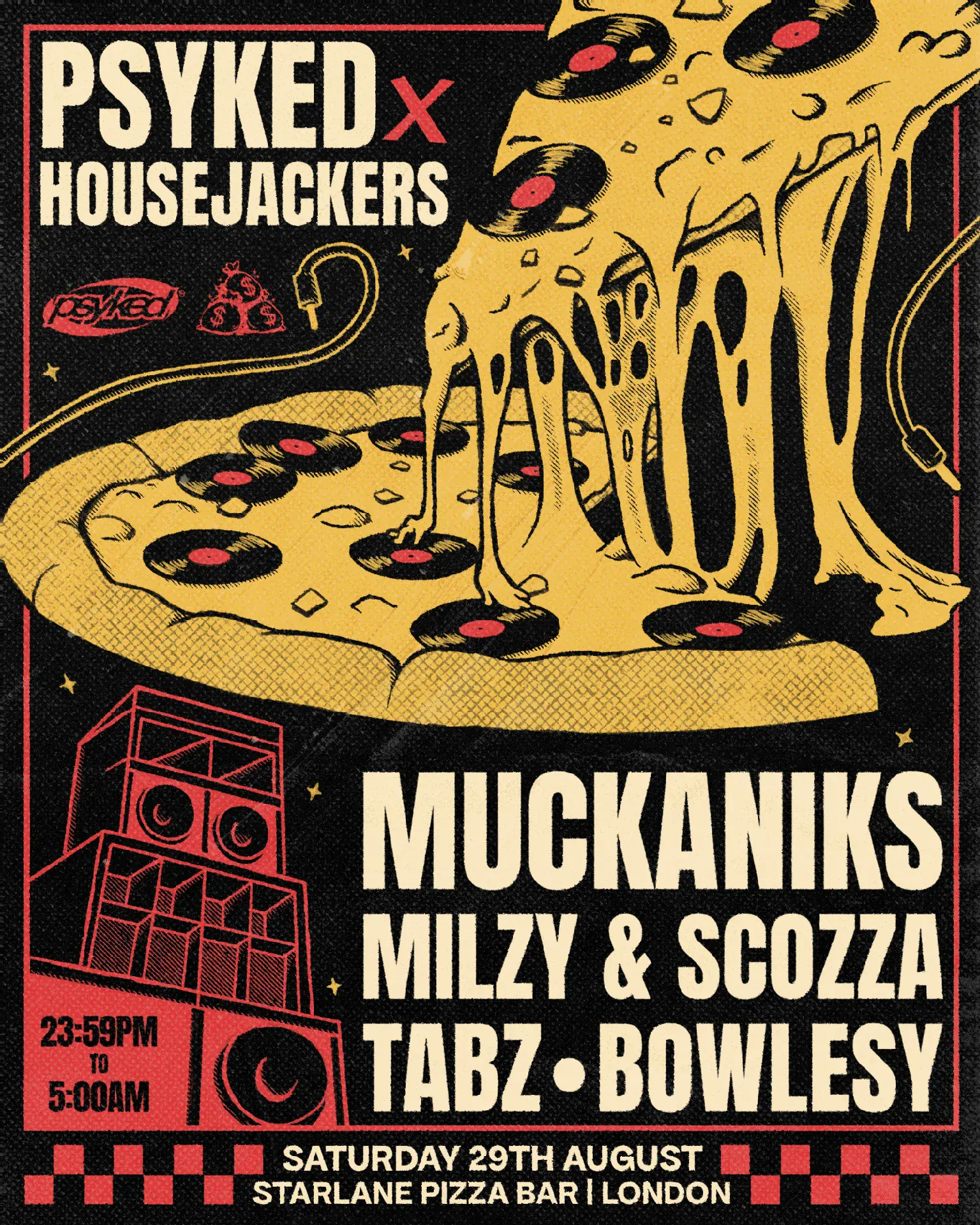 Psyked x Housejackers: MUCKANIKS, Milzy, Bowlesy + MORE