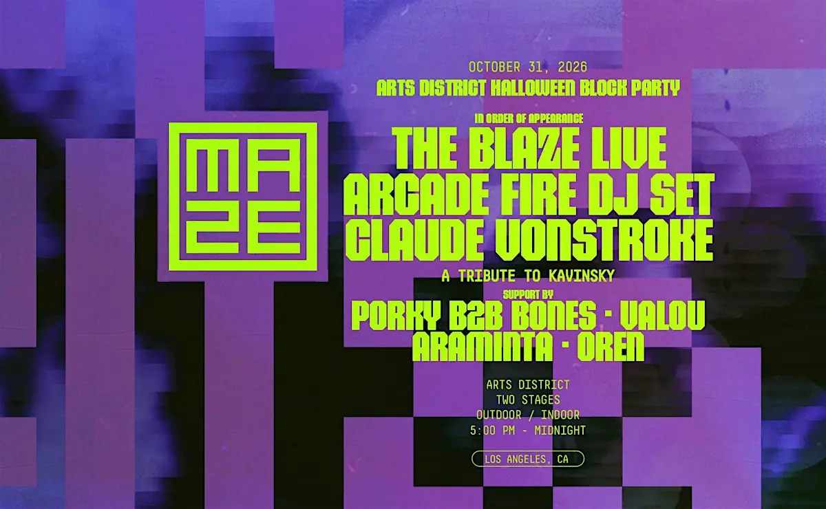 THE MAZE Halloween: Arts District Block Party
