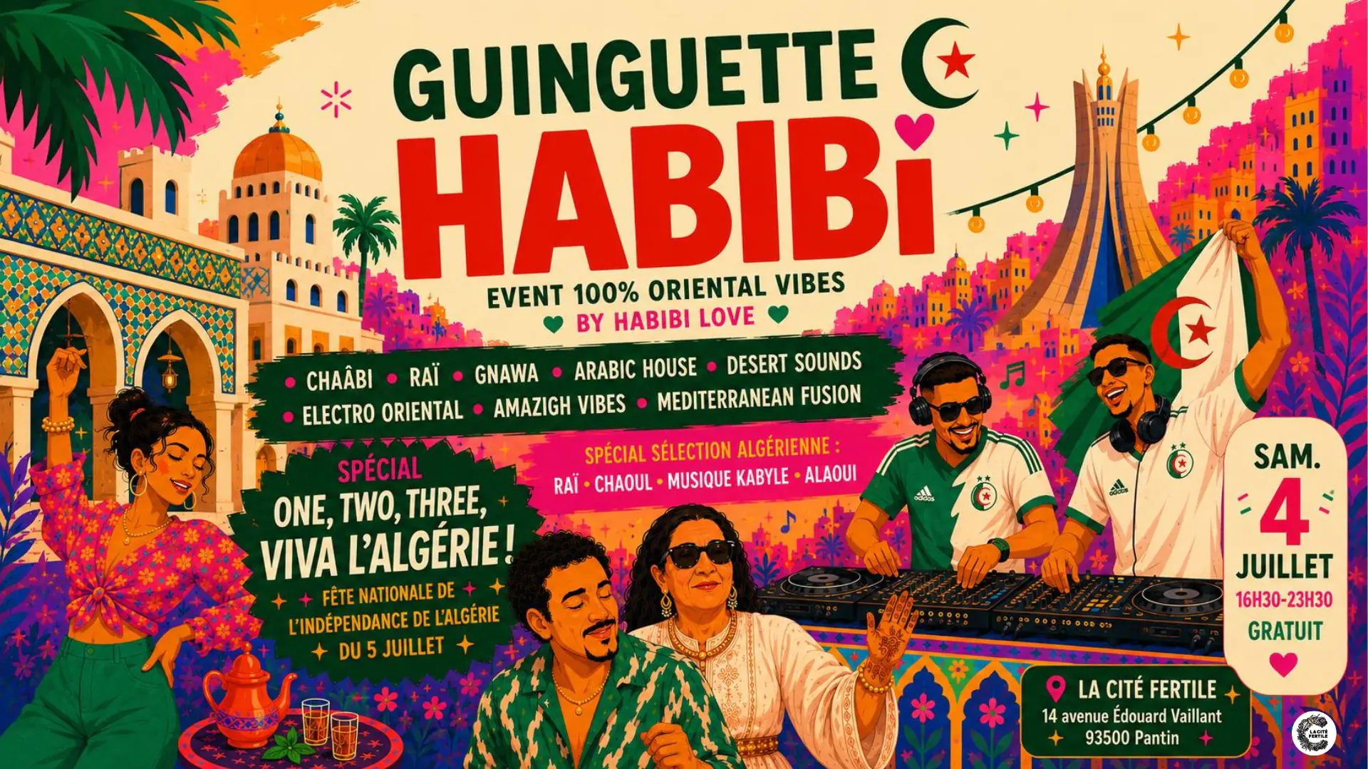 Guinguette Habibi spécial One, two, three, viva l'Algérie