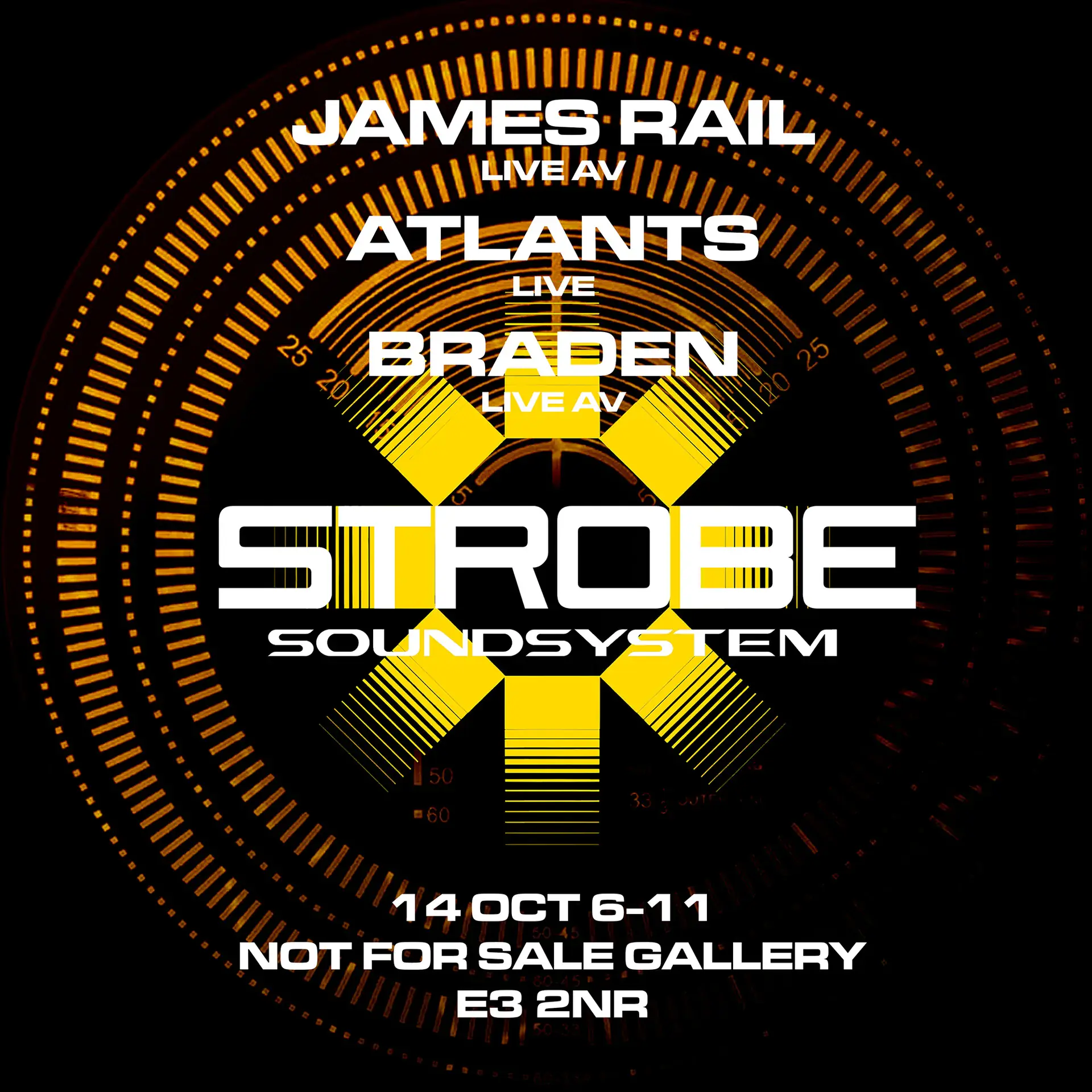 Strobe Soundsystem LIVE AV: James Rail, Atlants, Braden - Espectáculo de Frieze Art Week