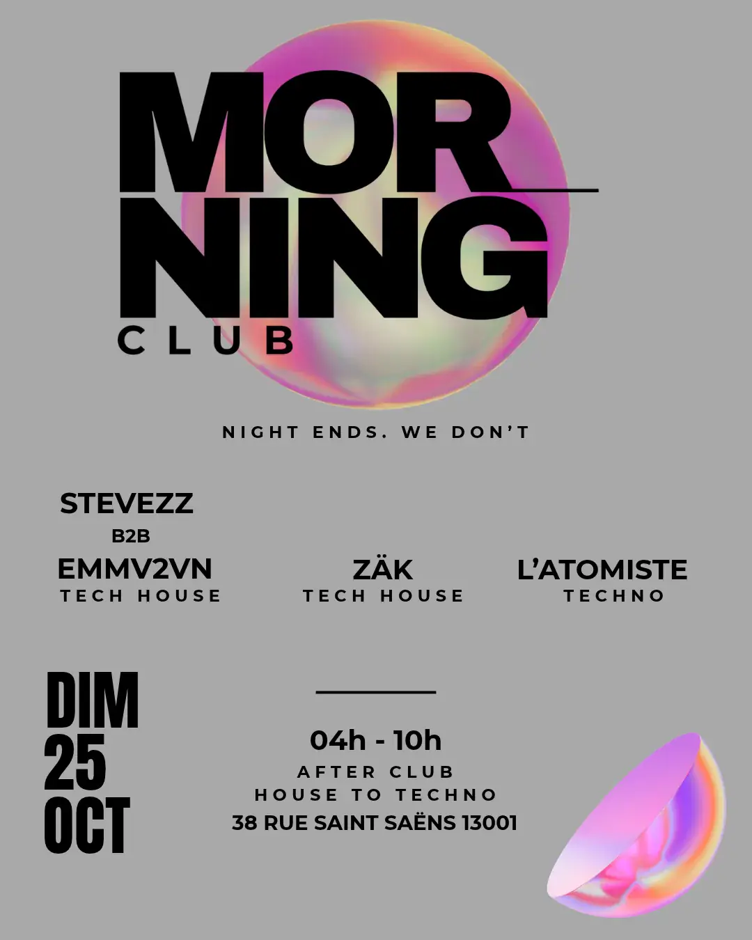 After Morning Club with STEVEZZ b2b EMMV2VN, ZÄK & L'ATOMISTE