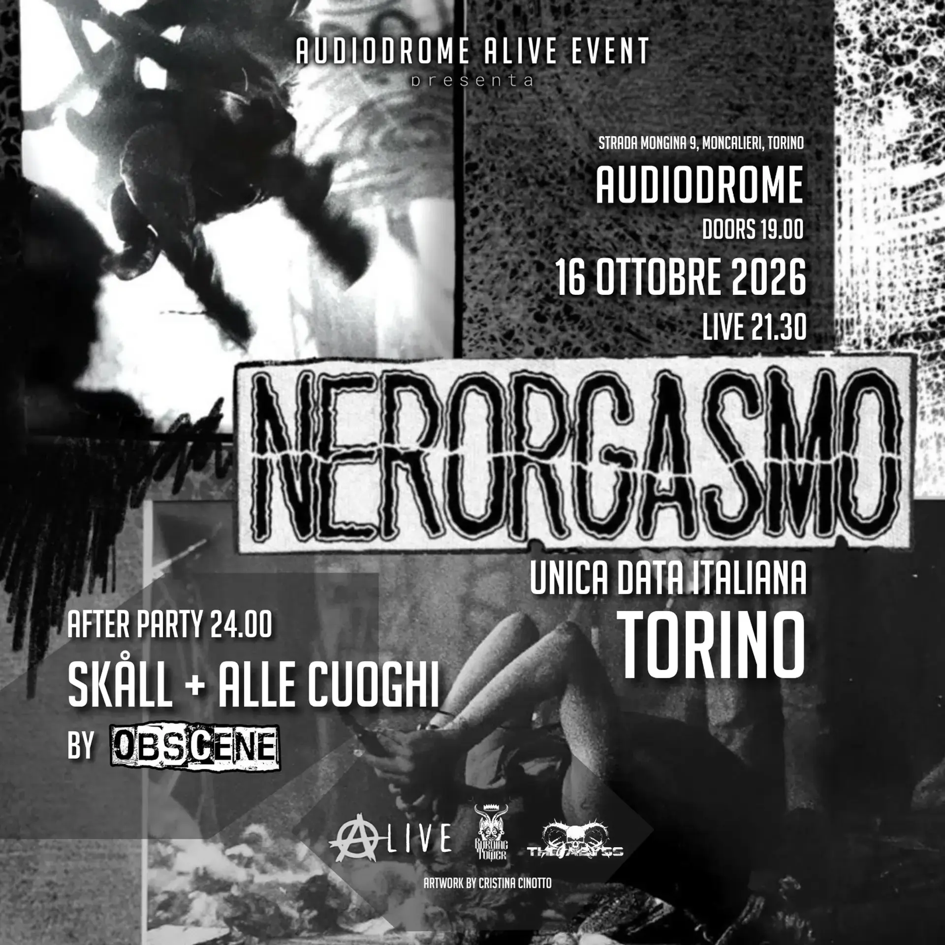 NERORGASMO Live / / Black Mungo / / Hate&Merda + Alle Cuoghi & Skåll