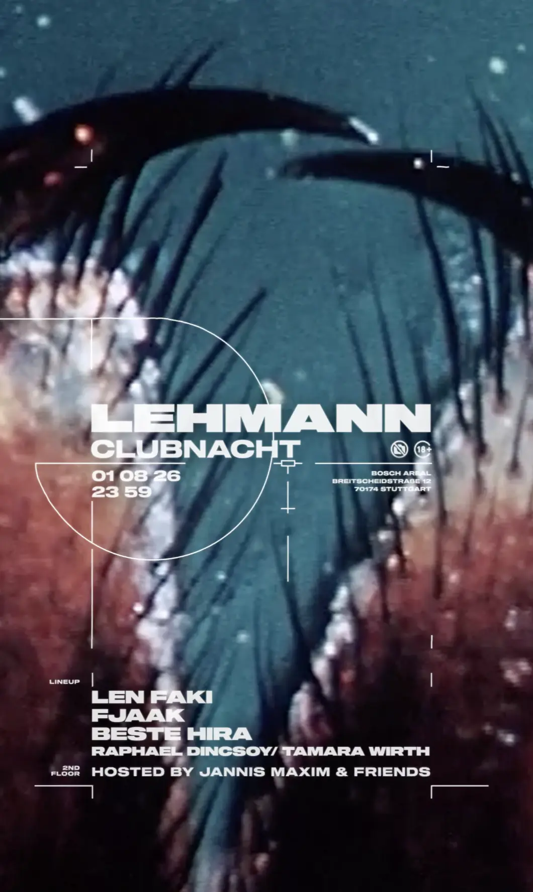 Lehmann Clubnacht with Len Faki, FJAAK, Beste Hira, Raphael Dincsoy, Tamara Wirth