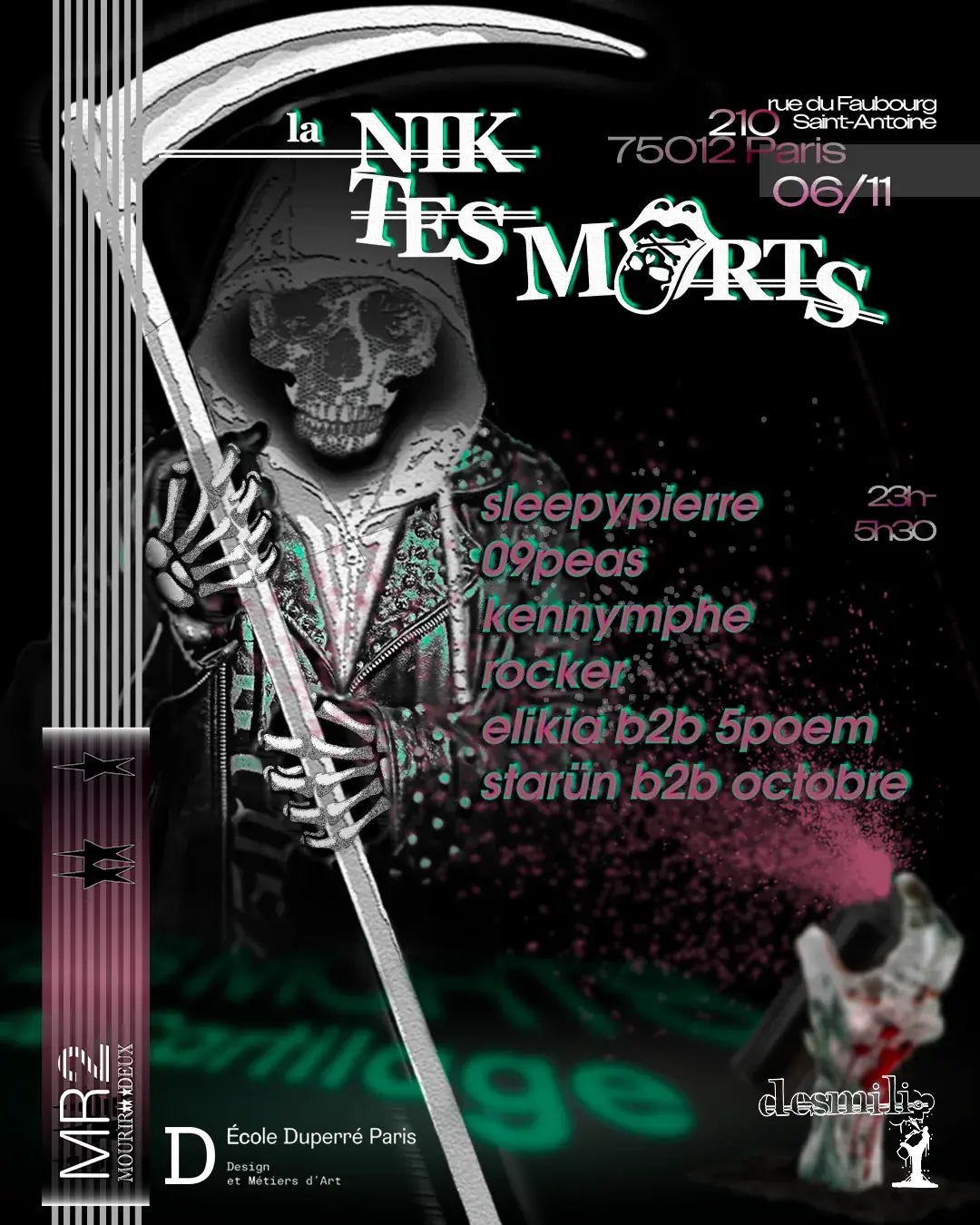LA 'NIK TES MORTS' Mourirdeux x Duperré