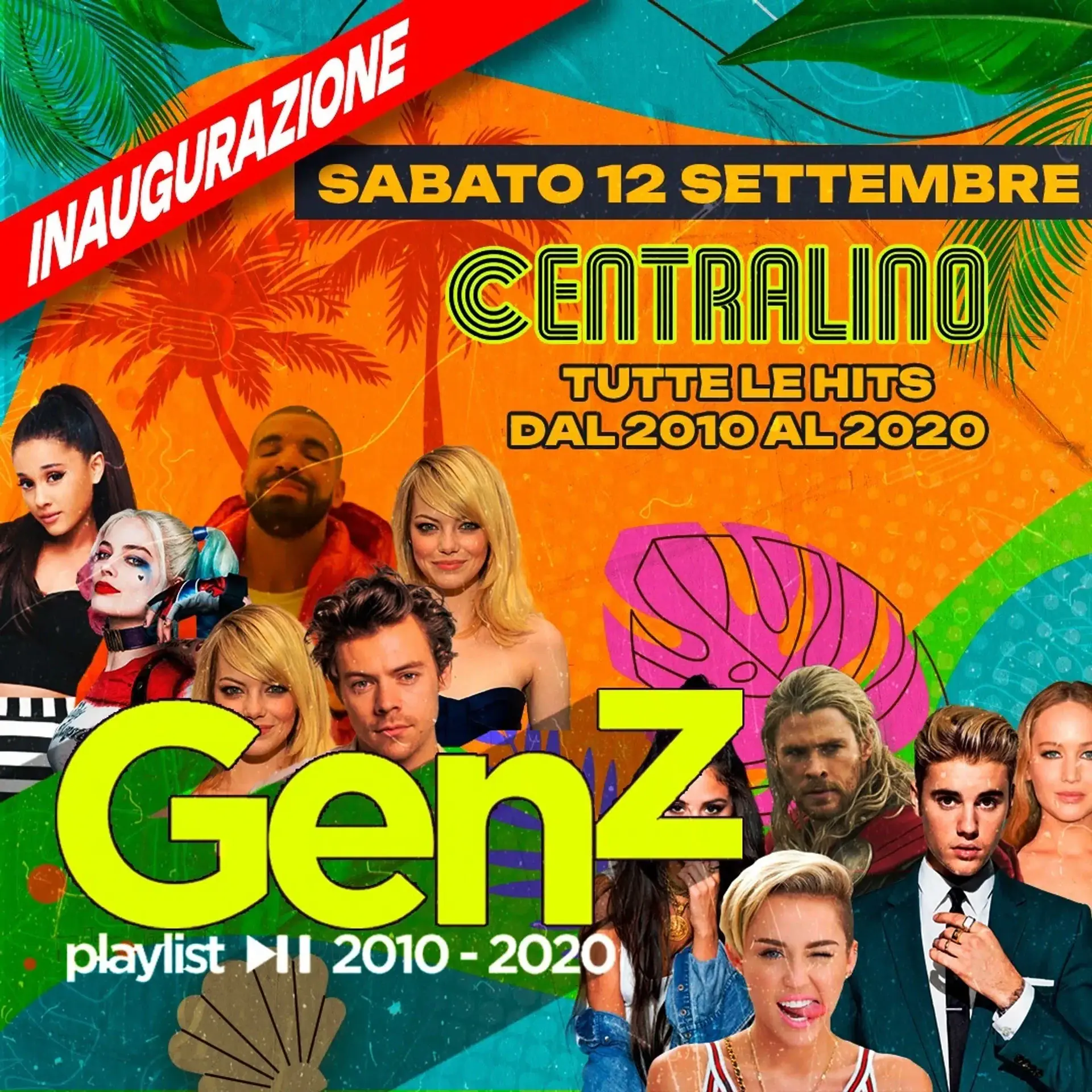 OPENING BY GEN Z, the 2010s PARTY SATURDAY 12 SEPTEMBER @ CENTRALINO
