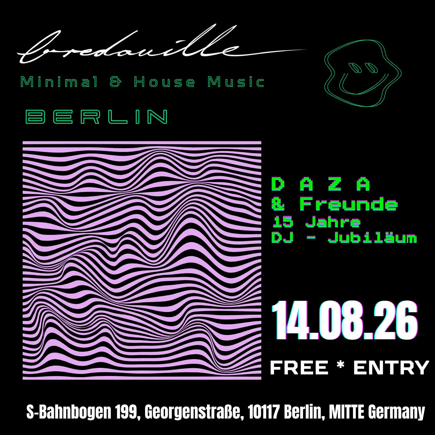 Bredouille presents: DAZA 15 Jahre DJ - Jubiläum