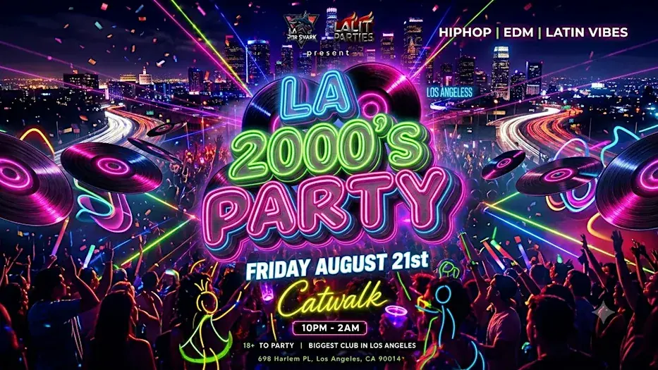 FRIDAY AUGUST 21 ASIAN LA 2000'S PARTY CATWALK LAFREE WITH RSVP