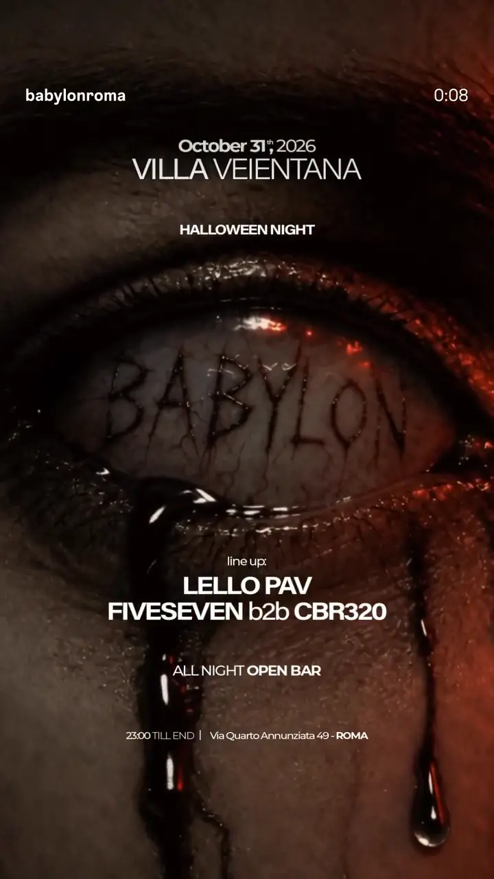 Halloween Roma 2026 - BABYLON at Villa Veientana