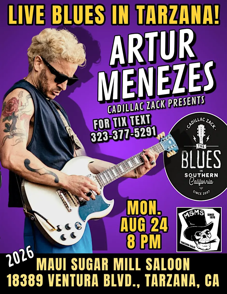 ARTUR MENEZES - Famed Blues-Rock Guitarist - in Tarzana!
