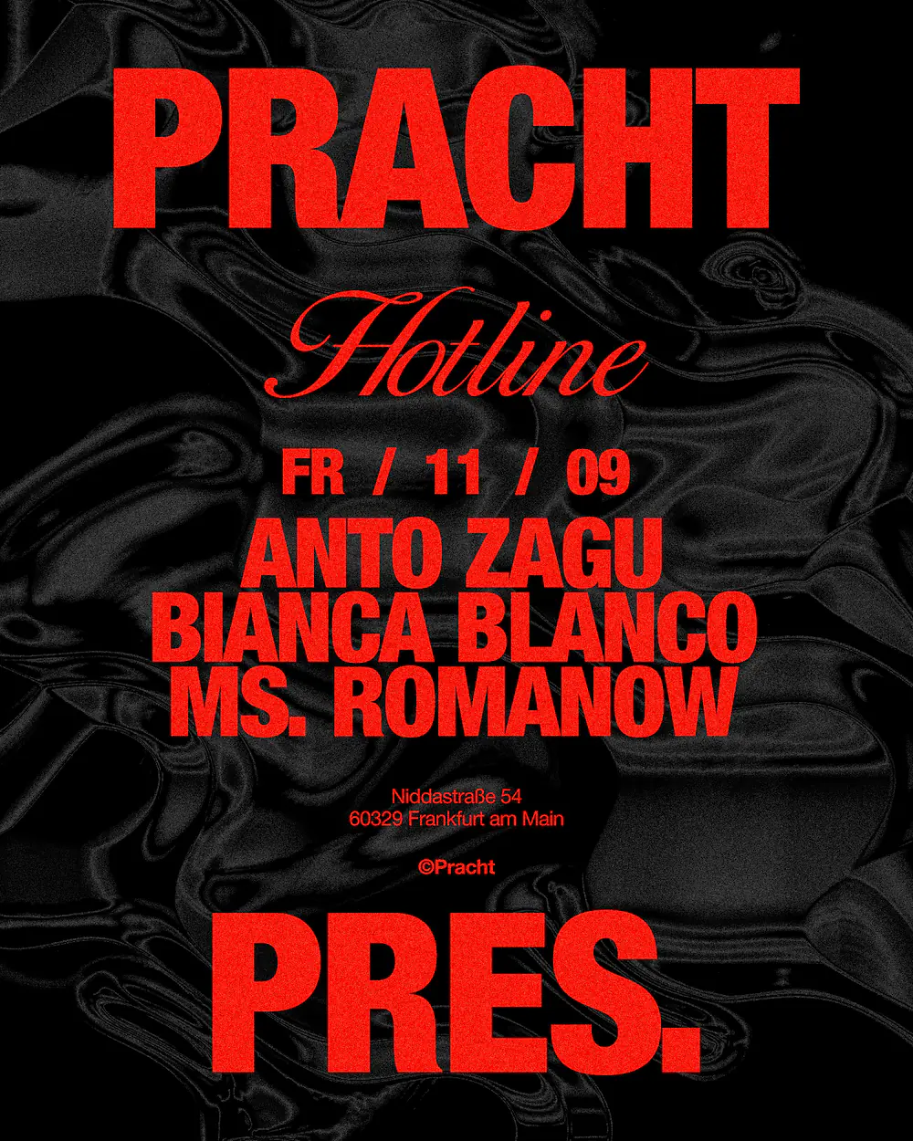 Pracht PRES. HOTLINE with ANTO ZAGU, BIANCA BLANCO, MS. ROMANOW