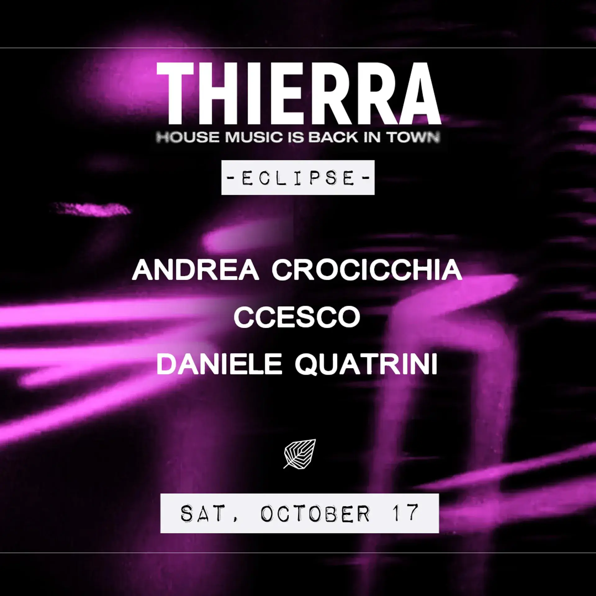 ECLIPSE - sabato 17 ottobre