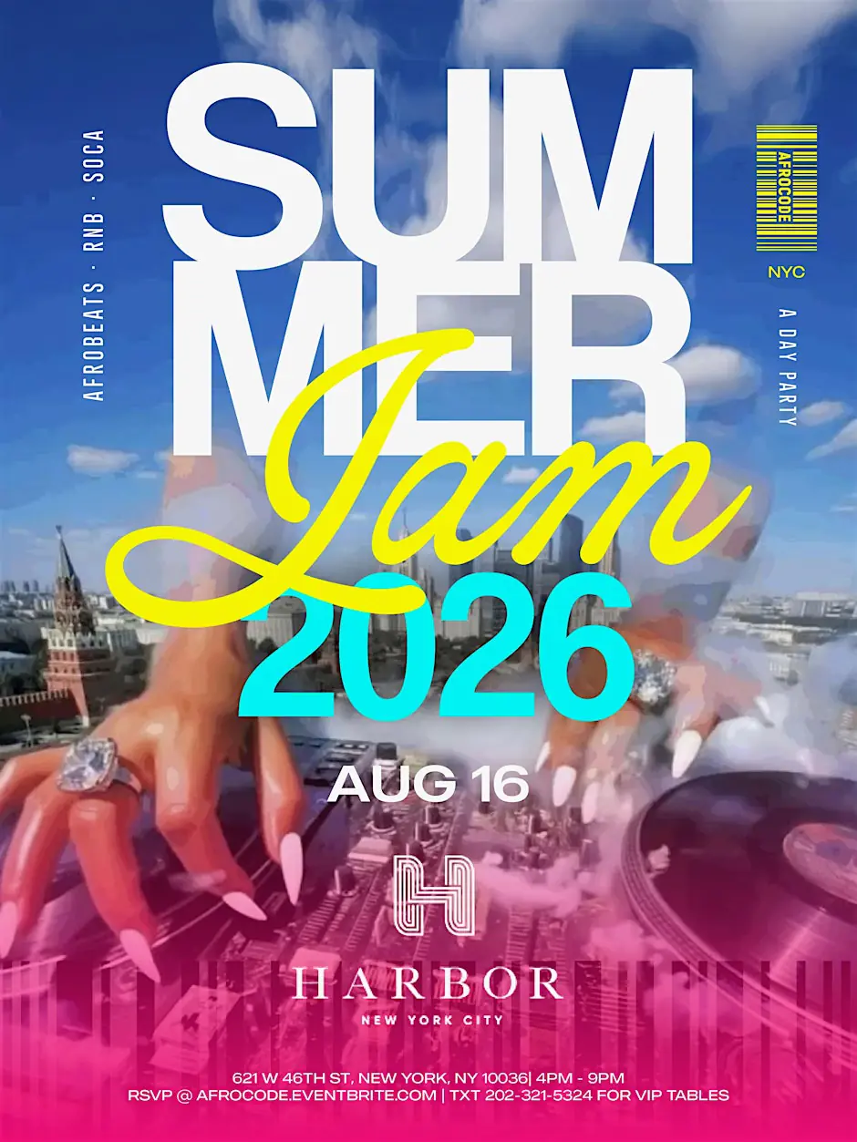 AfroCode NYC | SUMMER JAM Day Party | AfroBeats & RnB [Sun Aug 16]