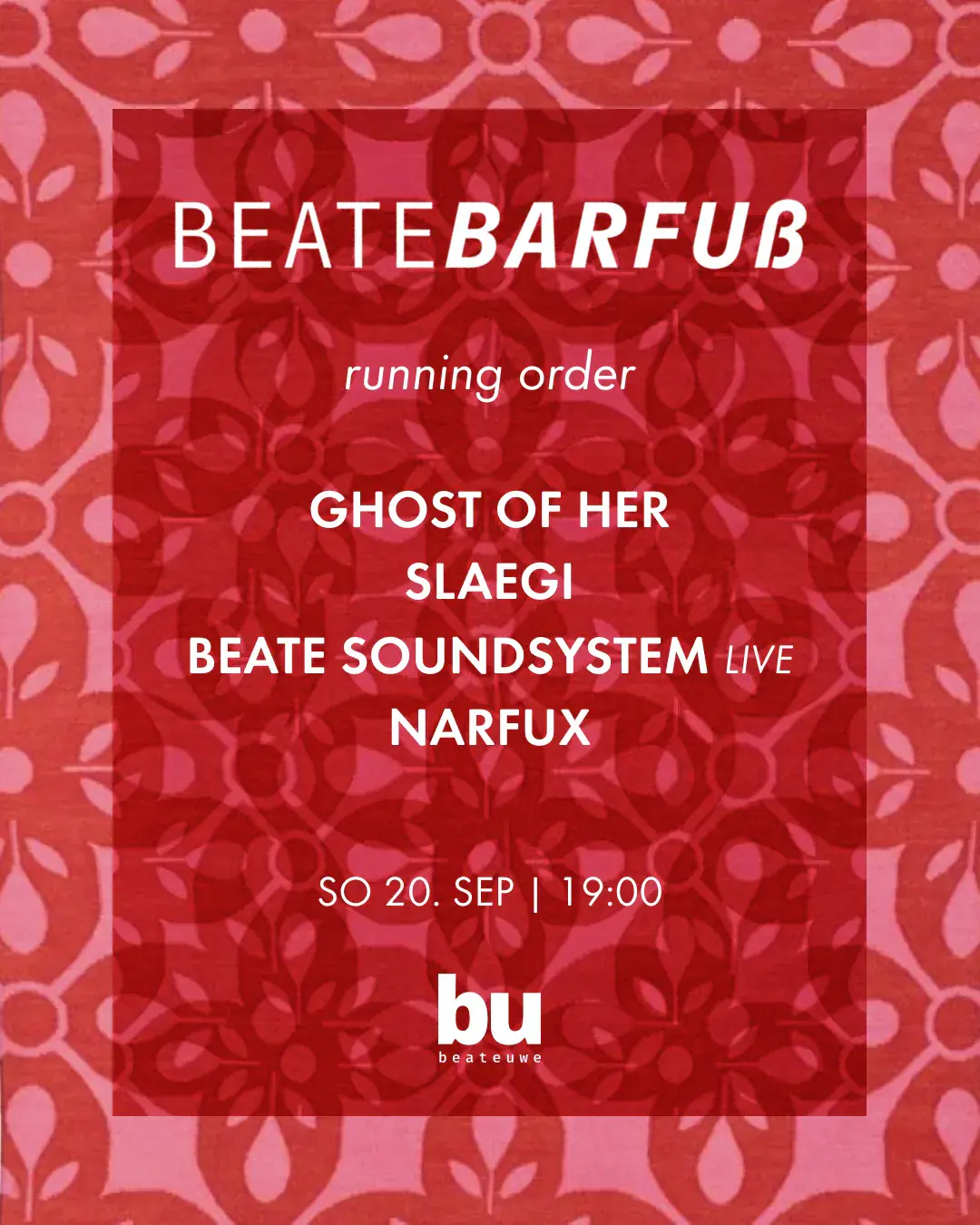 Beate Barfuß / / / Ghost of Her slaegi Beate Soundsystem *live Narfux