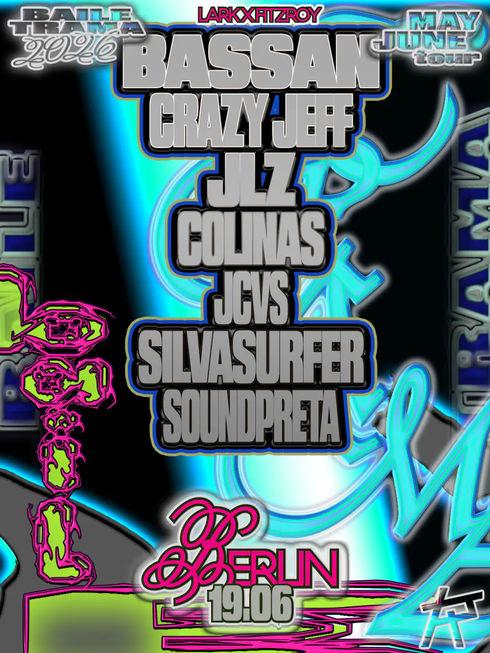 BAILE TRAMA / / 2 CLUBS with BASSAN, CRAZY JEFF, JLZ