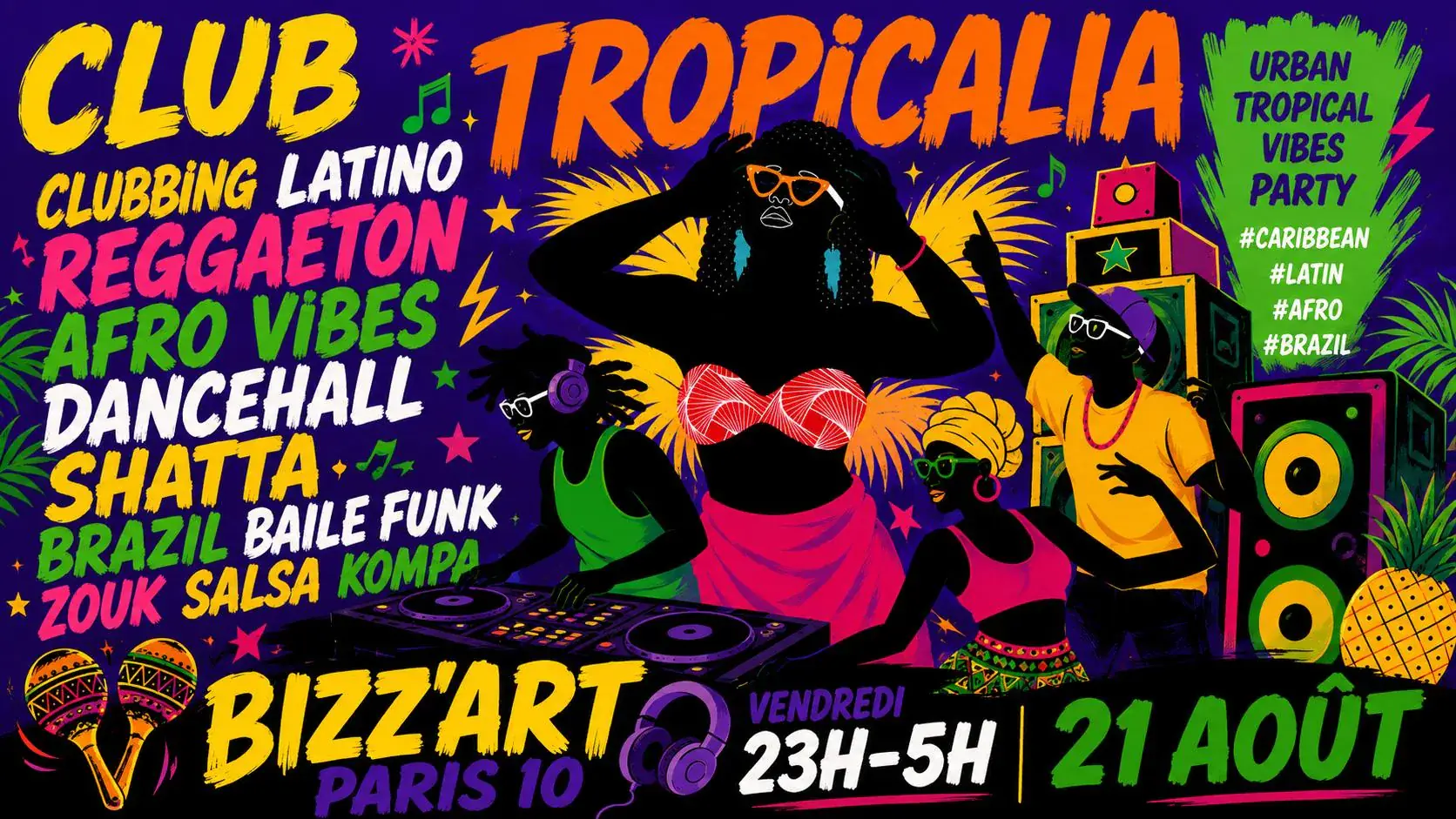 Club Tropicalia 21 / 8 ~ Afro, Latin, Caribbean, Brazil vibes