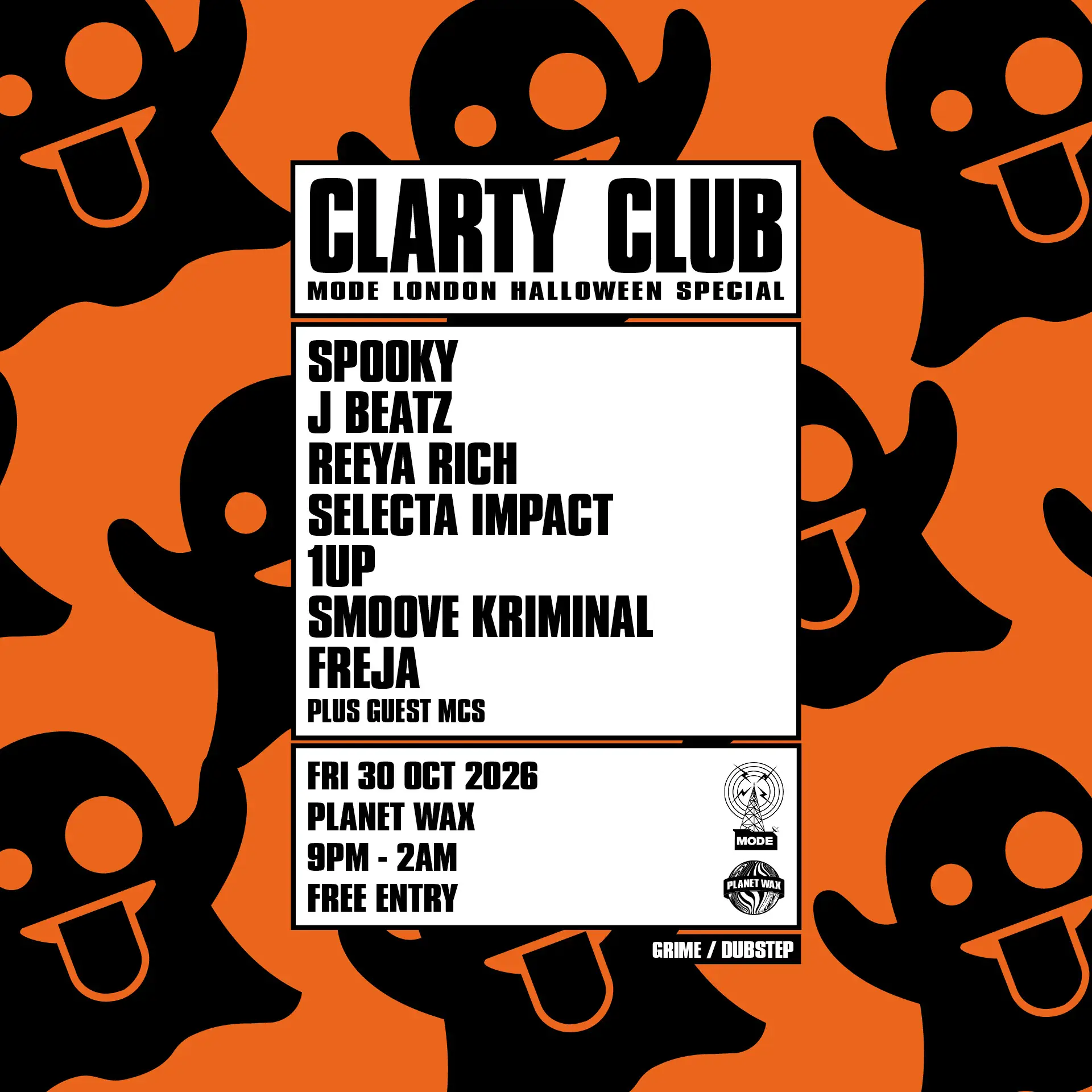 CLARTY CLUB / / Mode Radio Halloween Special