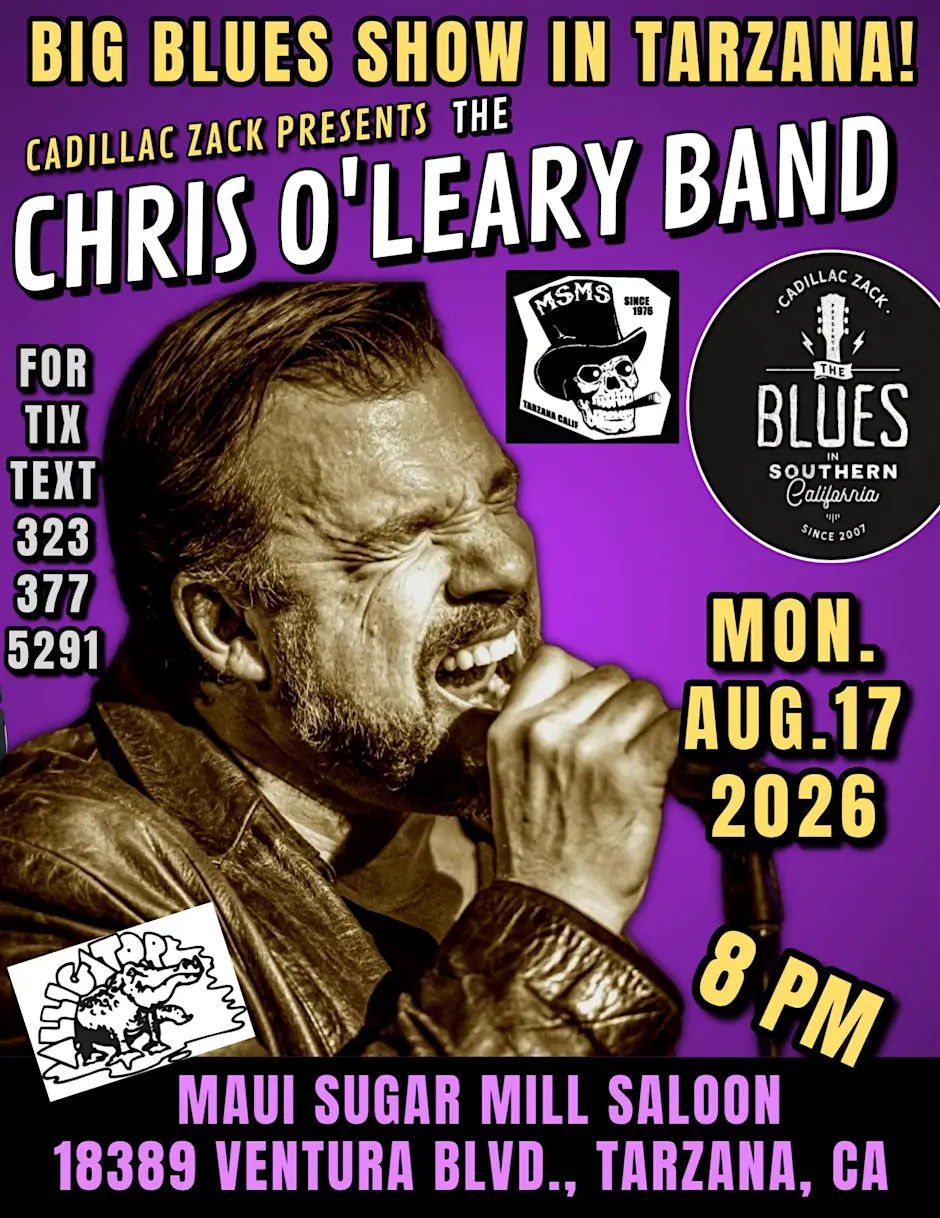 CHRIS O'LEARY BAND - Blues Harmonica Master - in Tarzana!