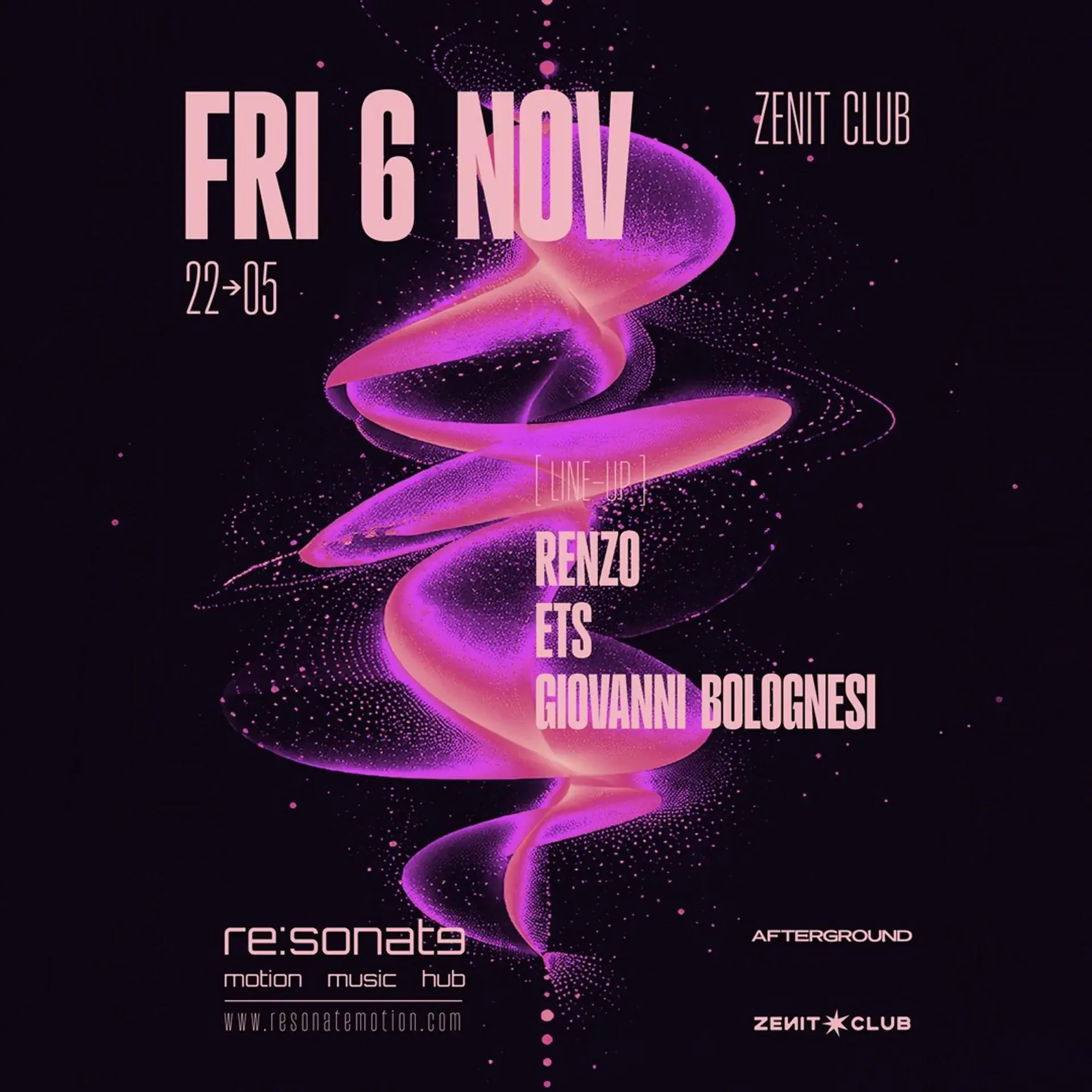 RESONATE pres. AFTERGROUND - Friday 6 November