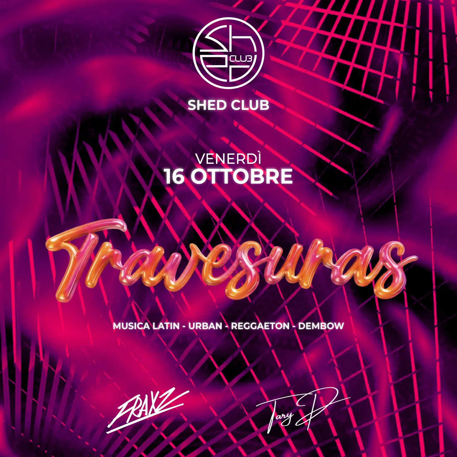 TRAVESURAS - Venerdì 16.10.2026