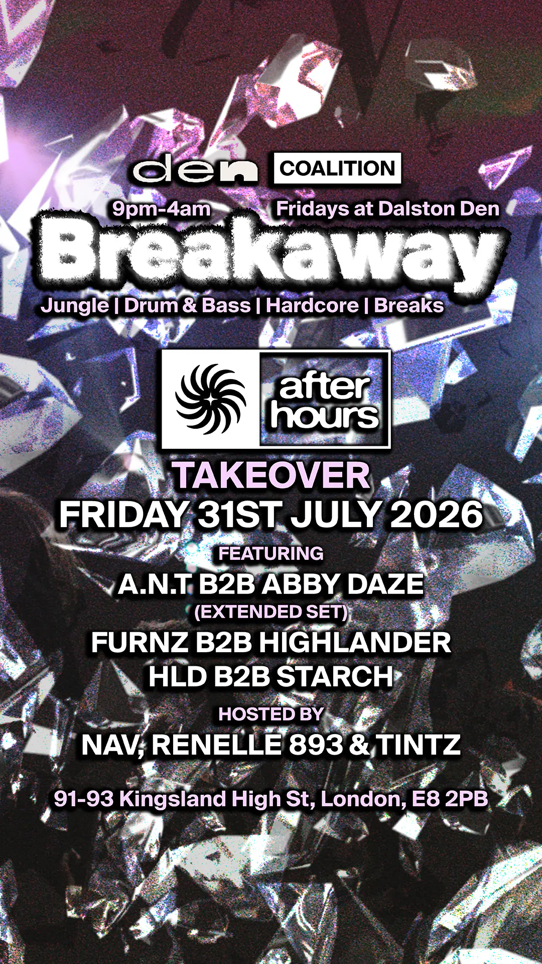 Breakaway: After Hours Takeover – FREIER EINTRITT VOR 12 Uhr – Jungle/Hardcore/Drum & Bass