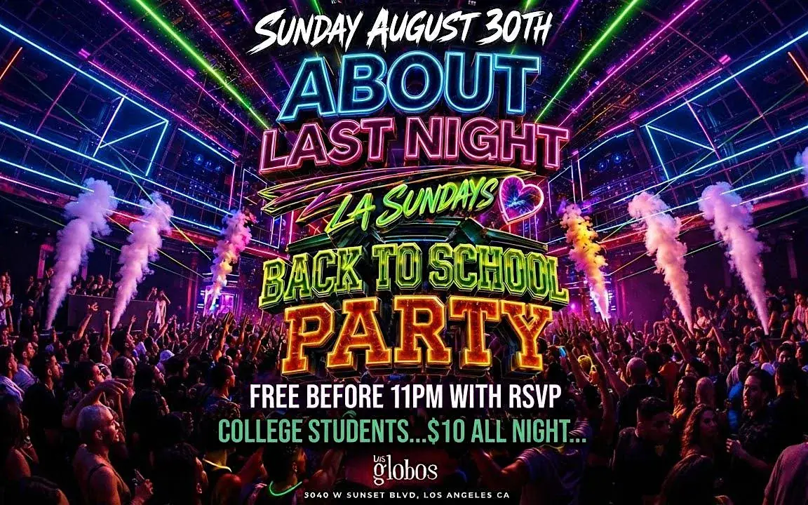 SUNDAYS PERREO CITY AUGUST 30TH LOS GLOBOS FREE WITH RSVP HERE