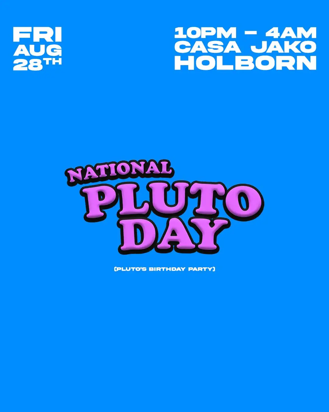 PLUTO DAY 2026
