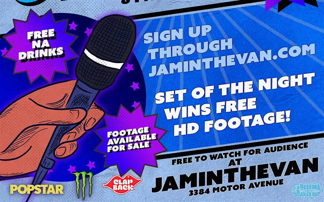 Jam in the Van Open Mic August 17th - Los Angeles