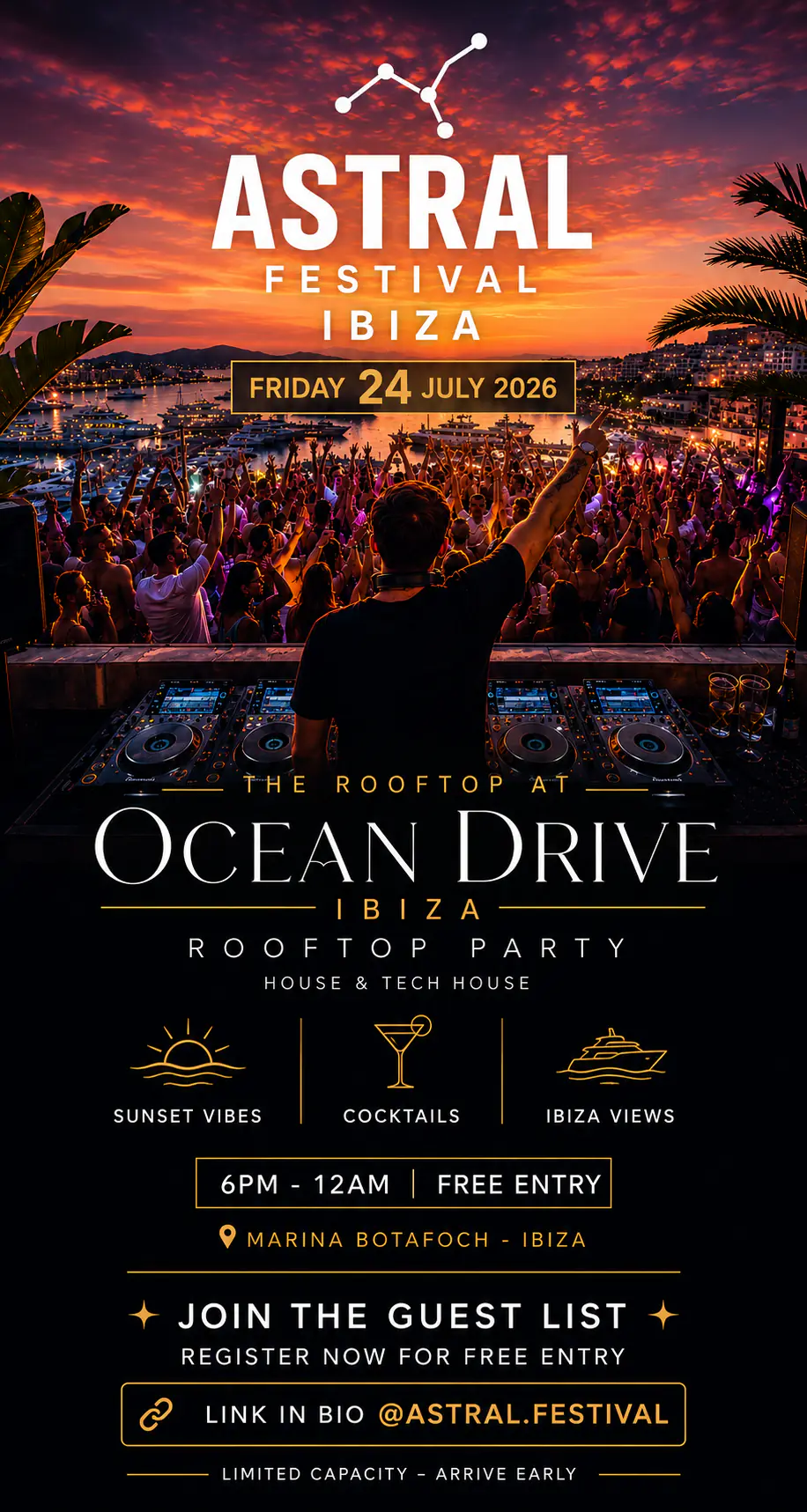 ASTRAL FESTIVAL - ROOFTOP PARTY - HOUSE TO TECH HOUSE