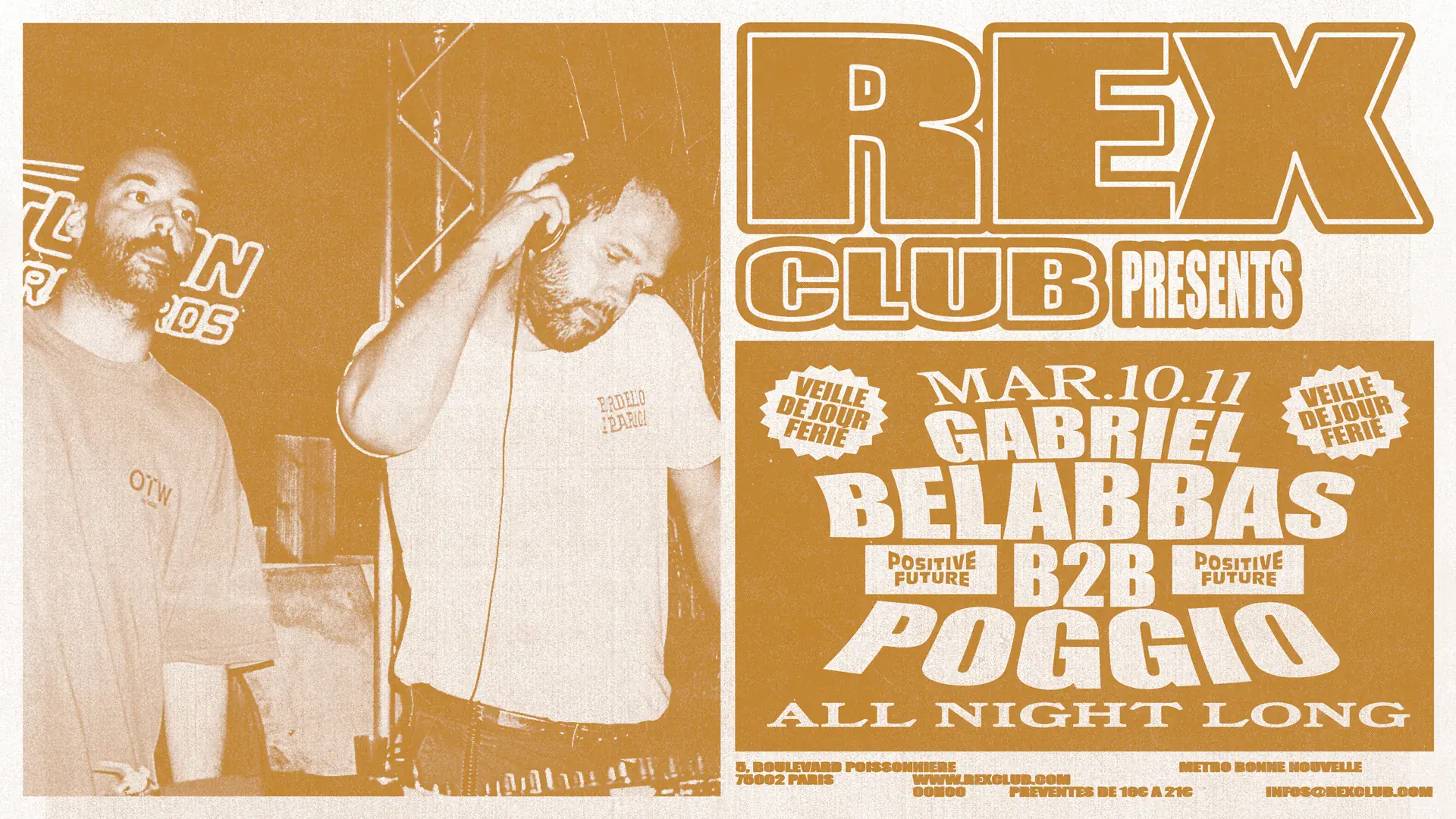 Rex Club presents: Gabriel Belabbas b2b Poggio all night long