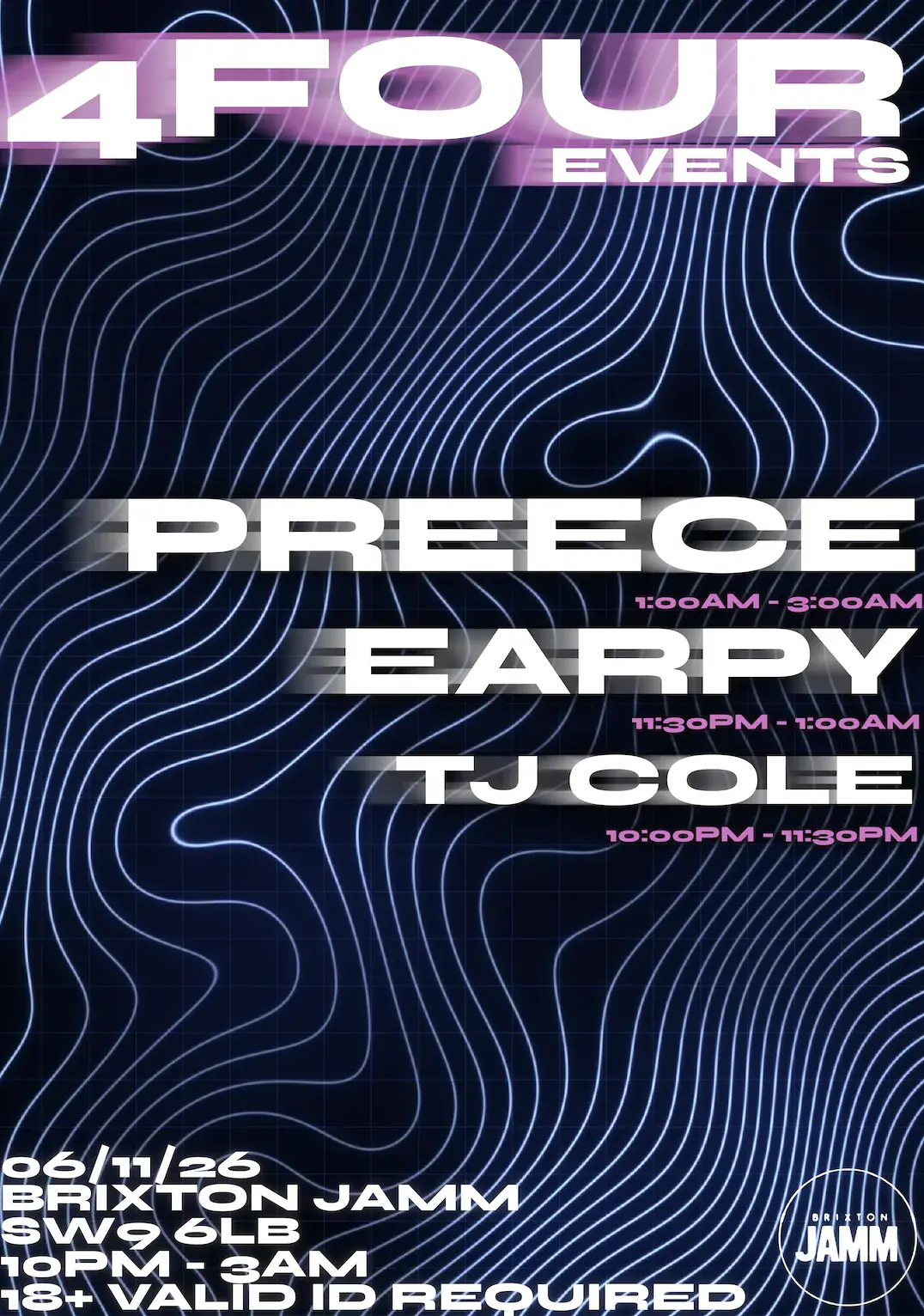 4Four Events presents: Preece, Earpy + more