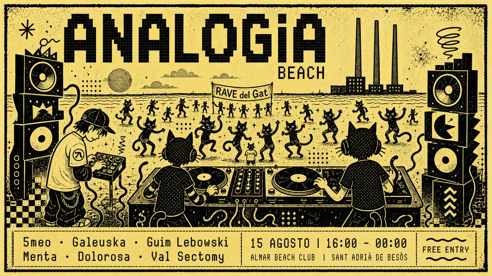ANALOGIA beach: Rave del Gat tribute - FREE BEACH PARTY