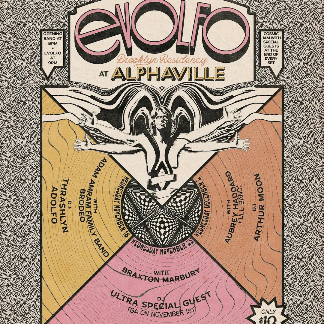 Evolfo, Secret Family, Abby Jeanne & the Shadowband, Low Noon, DJs Thomas G Weed & ZZOLA