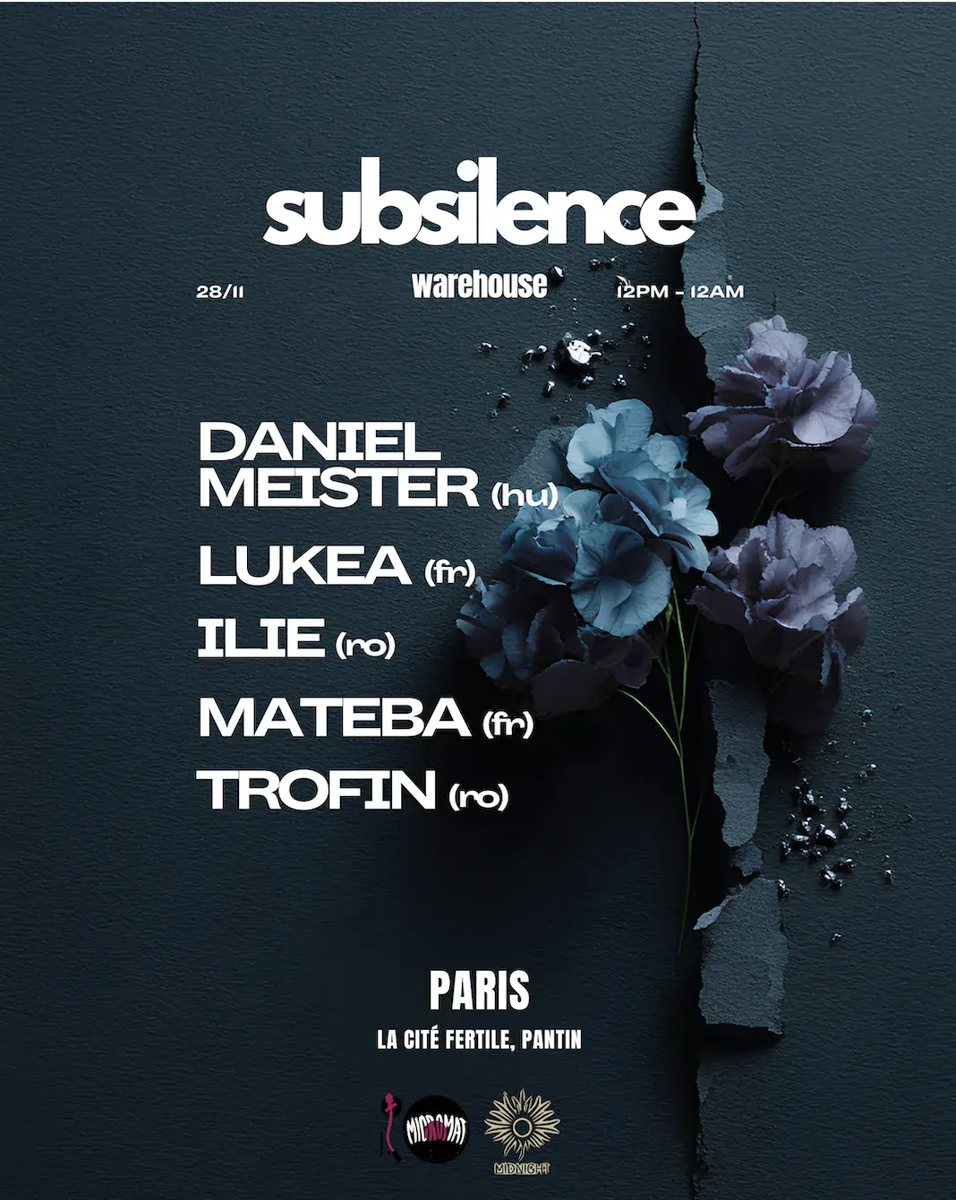 SUBSILENCE: warehouse with Daniel Meister, Lukea, Mateba, Trofin