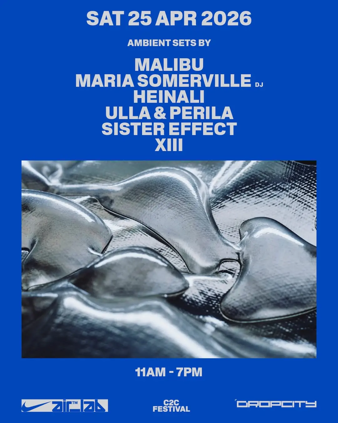 Festival C2C avec Dropcity et NikeAir_Lab | Ensembles ambiants avec Malibu, Maria Somerville et plus