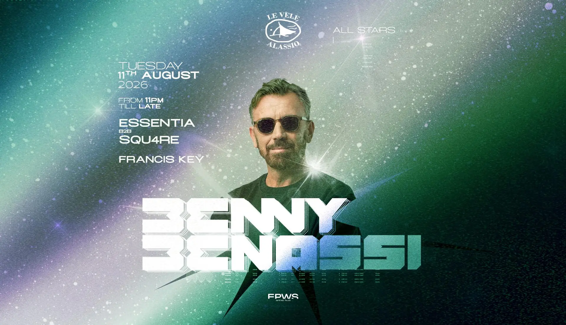 Le Vele Alassio All Stars presents Benny Benassi - Tuesday, 11th August 2026