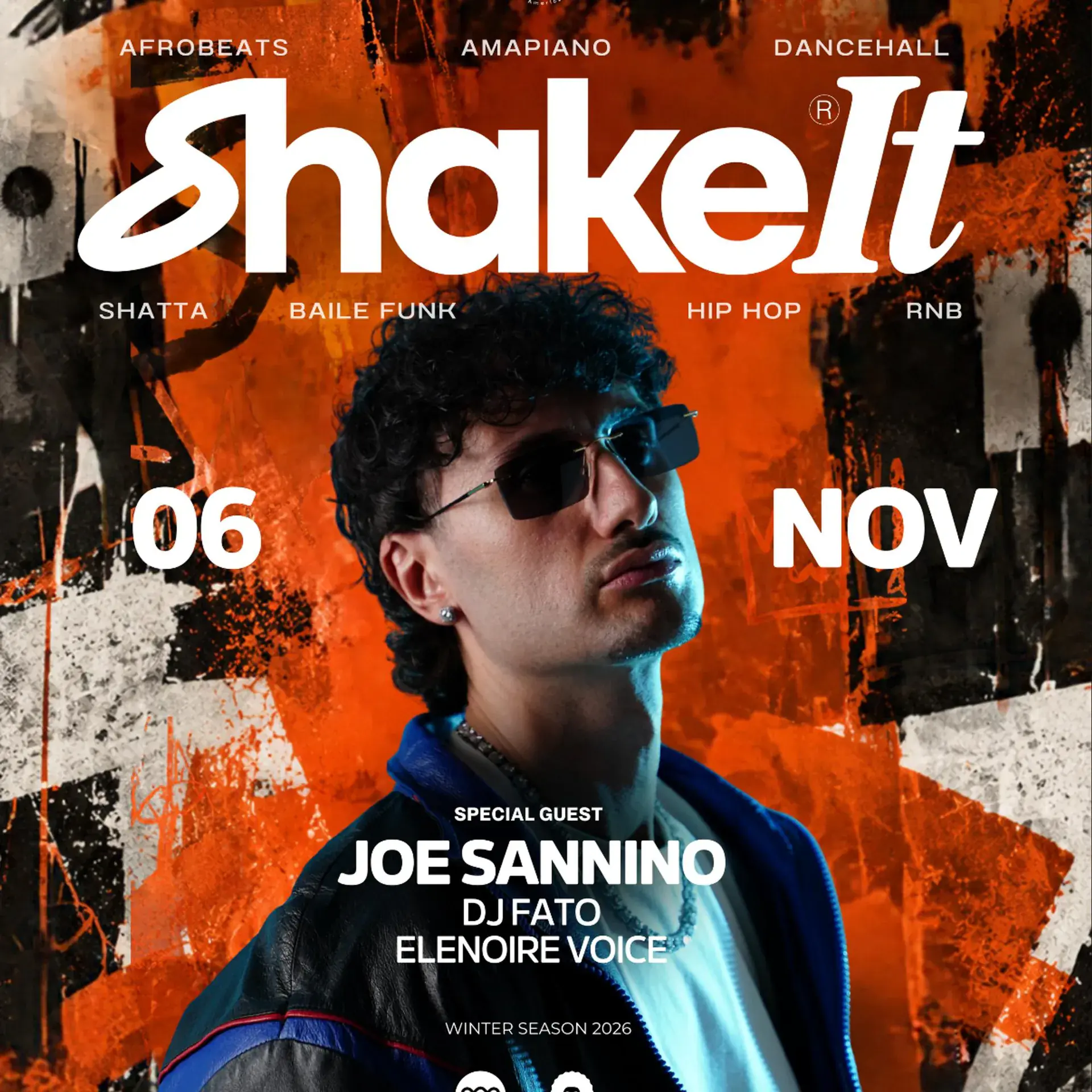 Shake IT with JOE SANNINO - Viernes 6 de noviembre de 2026
