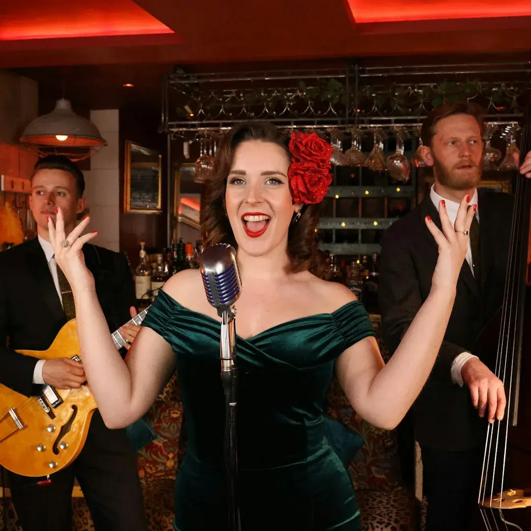Swing into Christmas with The Victoria Bass Trio