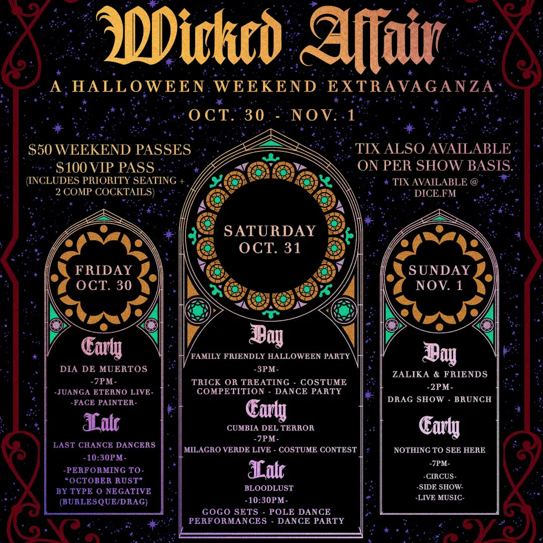 WICKED AFFAIR: A Halloween Weekend Extravaganza