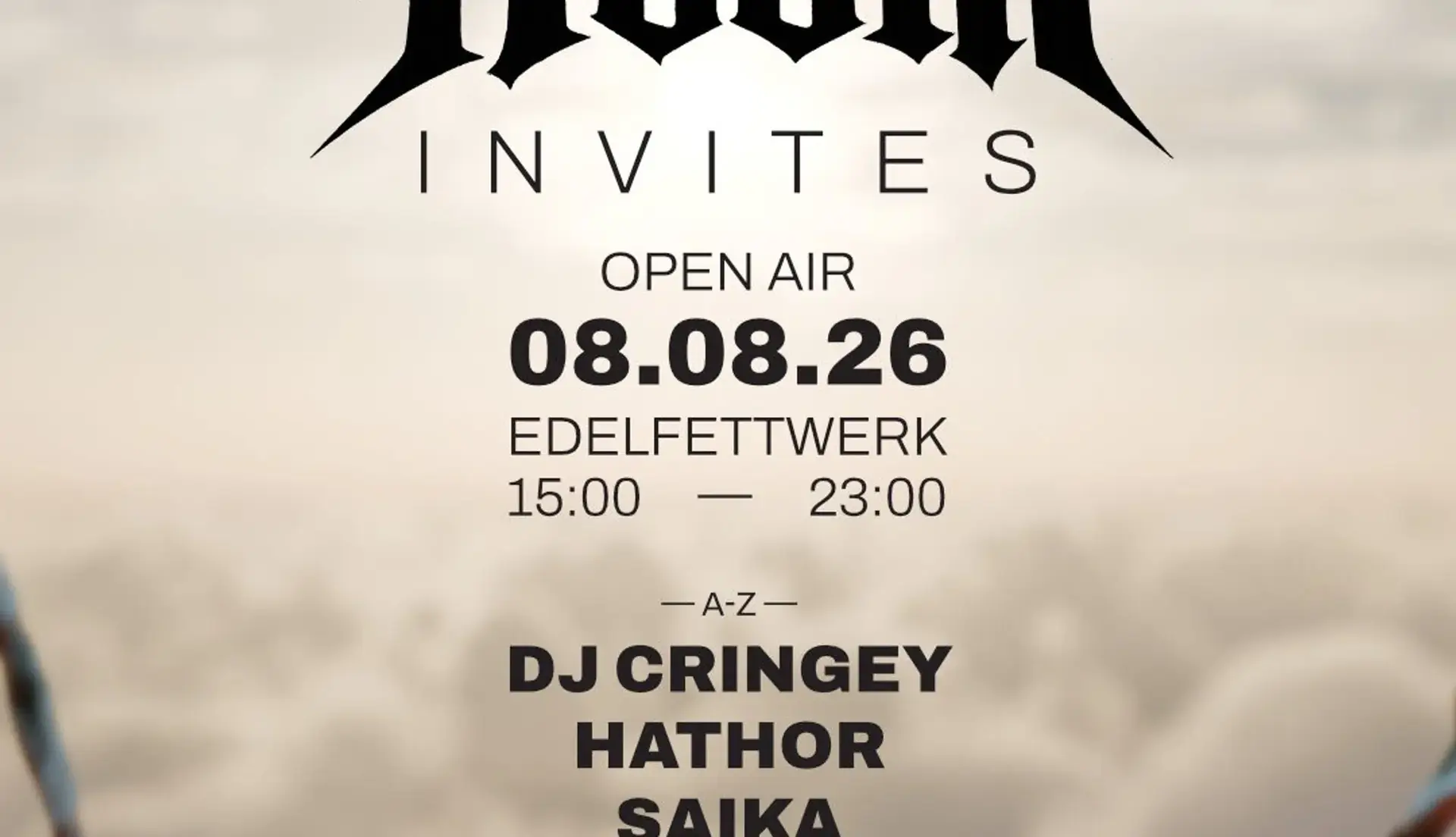 HOOM invites OPEN AIR – AUG 8TH AT EDELFETTWERK HAMBURG