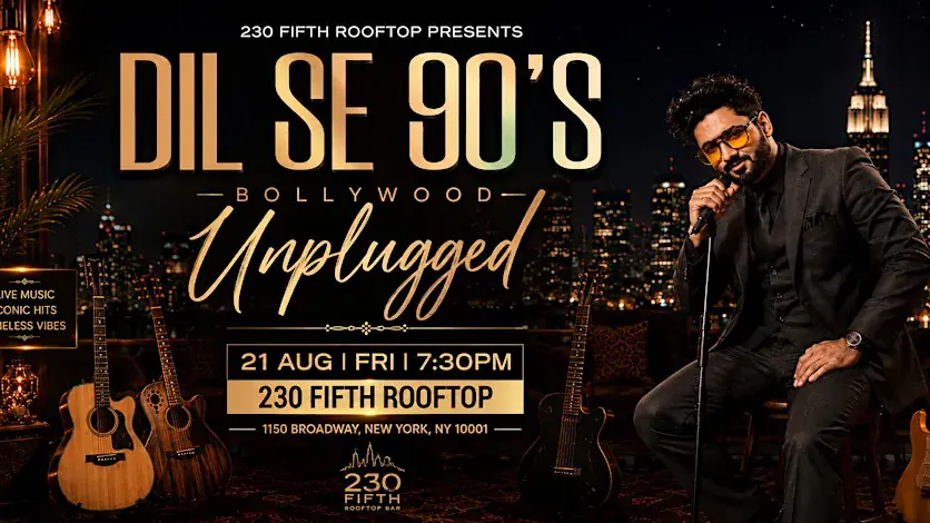 Manhattan Bollywood Unplugged Live FT. HARDIK TAILOR @230 Fifth Rooftop