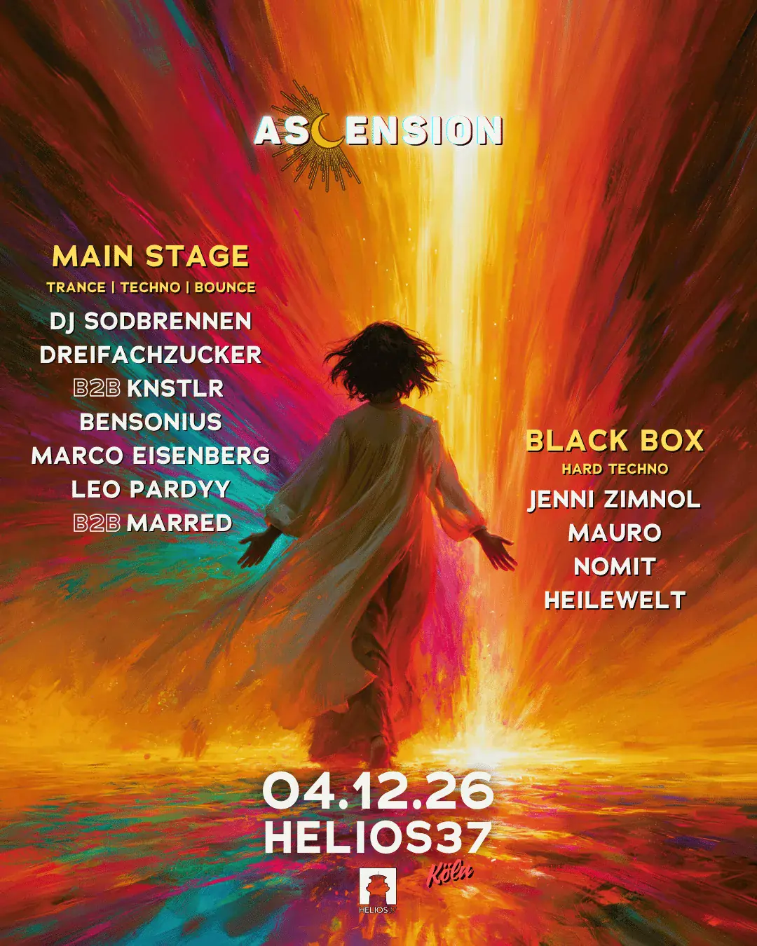 Ascension with DJ SODBRENNEN, Dreifachzucker B2B Knstlr, Jenni Zimnol at Helios37