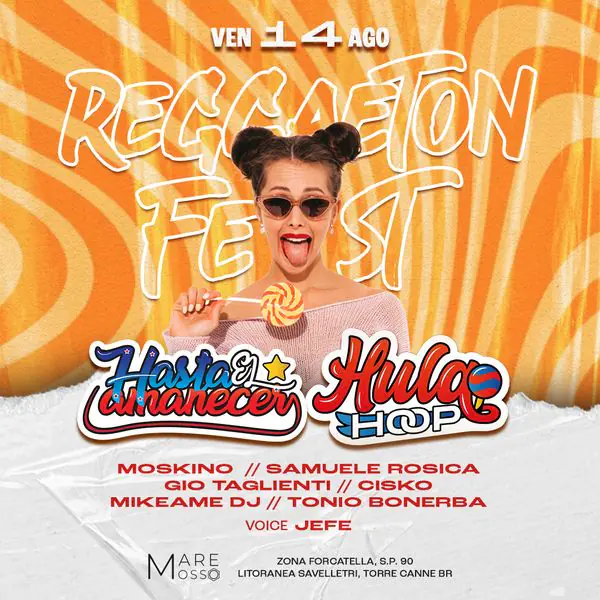 Reggaeton fest HASTA EL AMANECER vs HULA HOOP