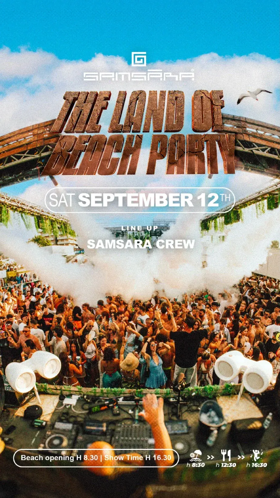 The land of the Beach Party al Samsara Riccione