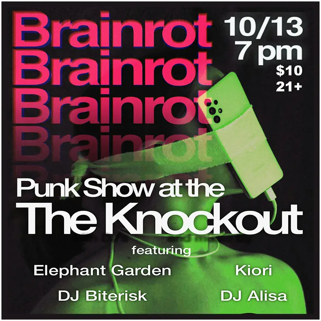 BRAINROT: Una noche punk rock para recaudar fondos para cine, con música en vivo