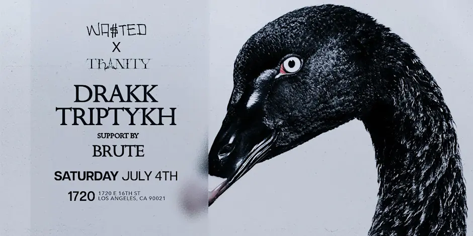 WA$TED x TRINITY: DRAKK + TRIPTYKH @ 1720 Warehouse [18+]