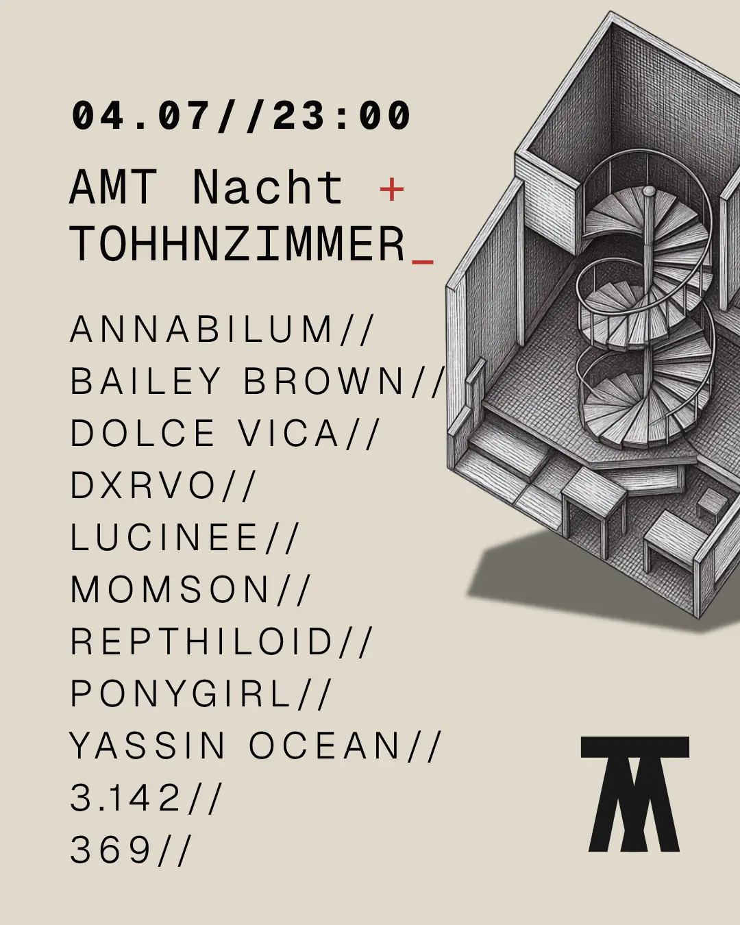 AMT Nacht x TOHHNZIMMER